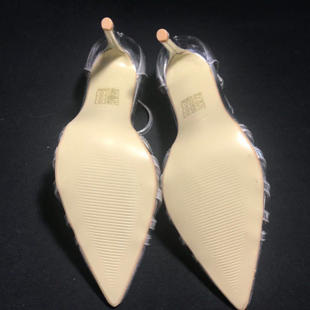 M068 Parker silver heels NIB size 9 New - Picture 6 of 7